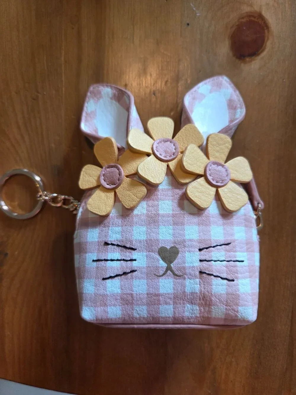 LC Lauren Conrad Whimsical Bunny Coin Purse with Keychain NWOT
